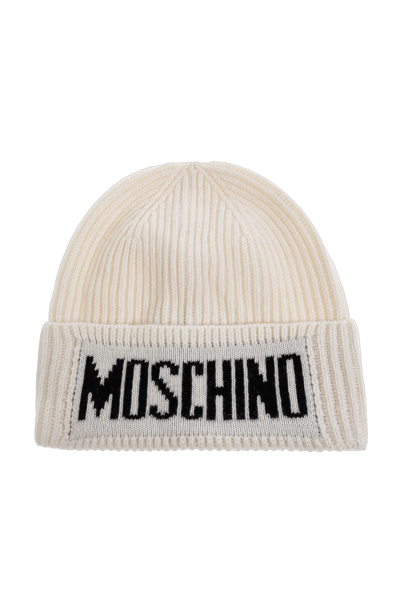 Cream Cap with logo Moschino - Vitkac GB